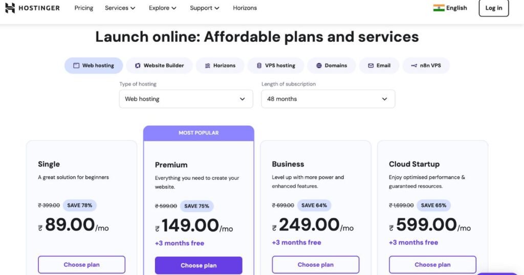 hostinger india review
